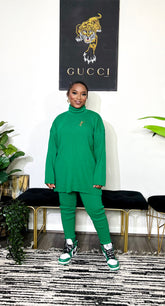 Arman Sleek 3 Piece Sweater Set ( Green)